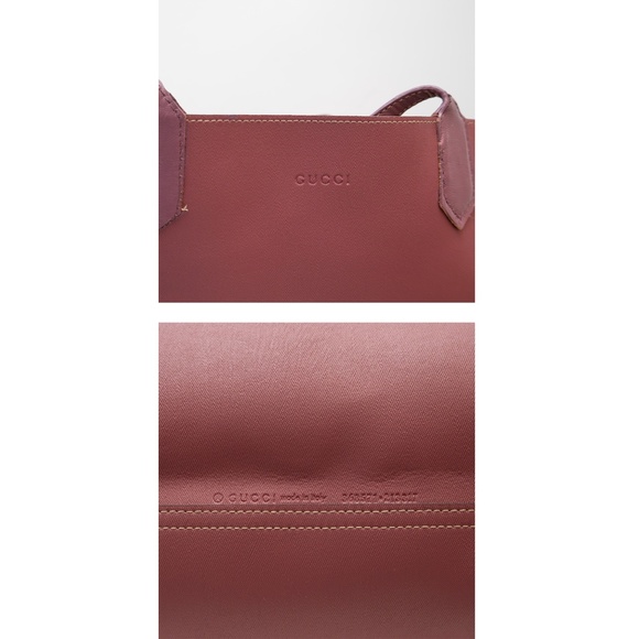 Gucci Reversible GG Supreme Blooms Canvas and Leather Tote Bag – Pink Floral Pri - Picture 9 of 11